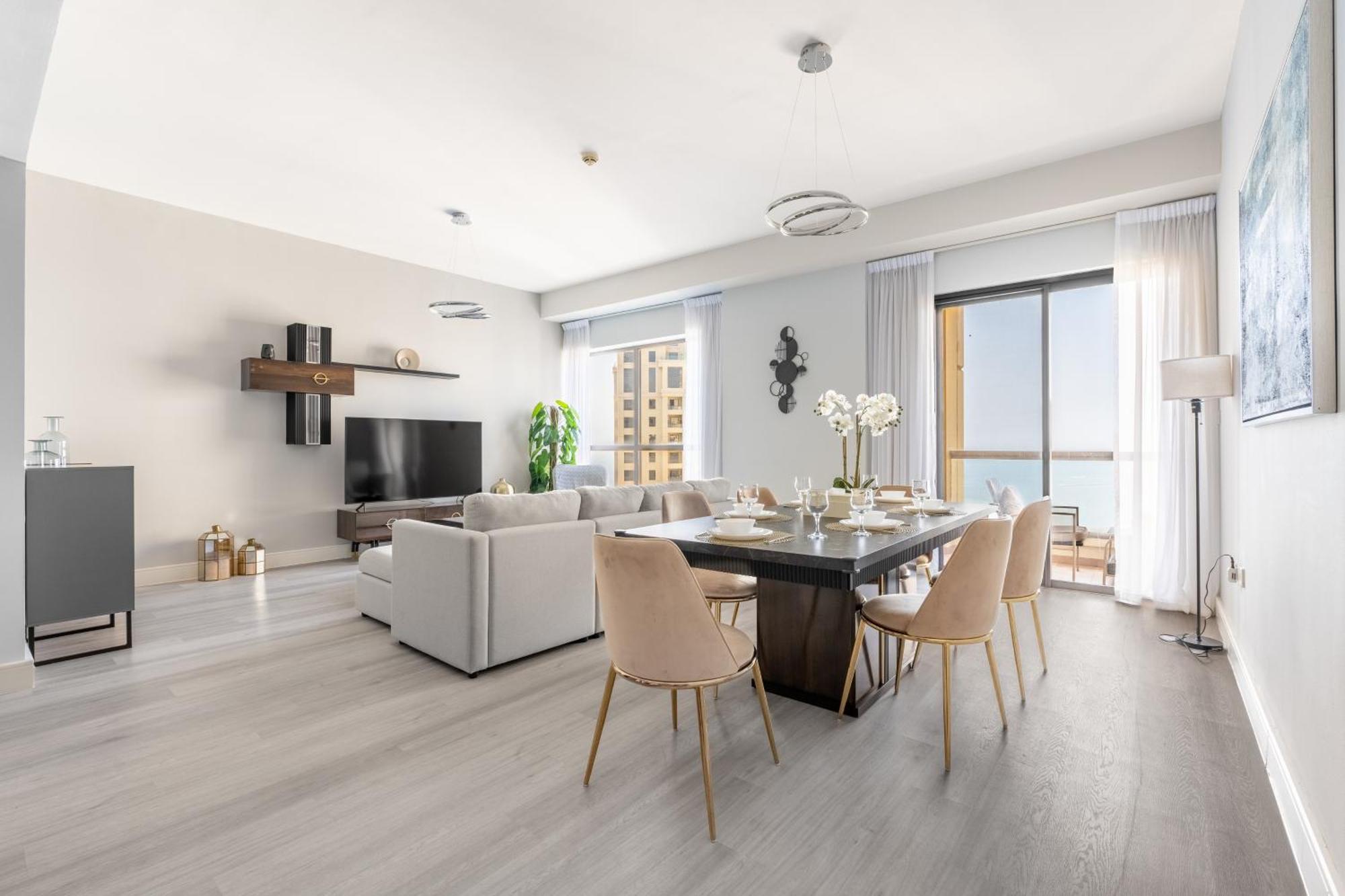 Luxury Jbr - Full Sea View - Free 5* Beach Resorts Access Dubai Exteriör bild